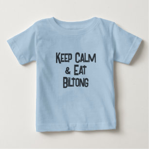 Camiseta Para Bebê Engraçado South African KeepCalm & Coma Biltong