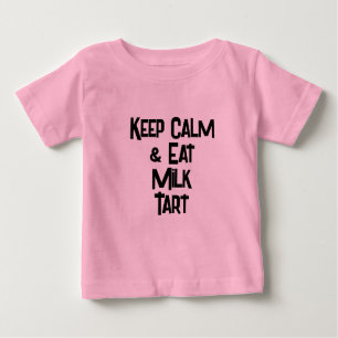 Camiseta Para Bebê Engraçado South African KeepCalm & Coma Leite Tart