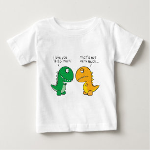 Camiseta Para Bebê engraçado-T-Rex-pequeno-braço-desenhos animados