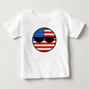 Camiseta Para Bebê Engraçado Tendência Geeky EUA