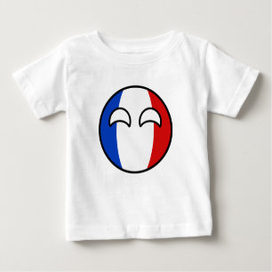 Camiseta Para Bebê Engraçado Tending Geeky França Countryball