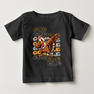 Camiseta Para Bebê Engraçado Turco de Ação de Graças