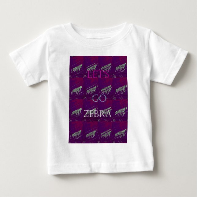 Camiseta Para Bebê Engraçado Vamos Zebra Hakuna Matata motif Design C (Frente)