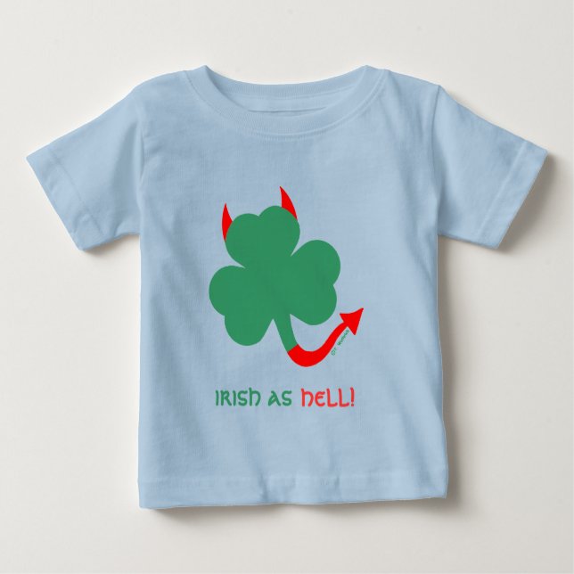 Camiseta Para Bebê Engraçado vestuário para bebês irlandeses (Frente)