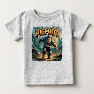 Camiseta Para Bebê Engrenagem à Ilustração do Pigfoot