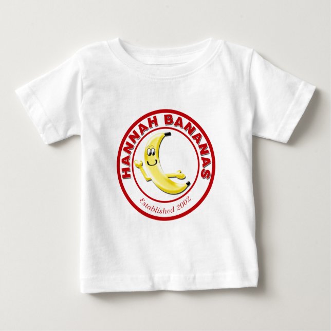 Camiseta Para Bebê Engrenagem do restaurante das bananas de Hannah (Frente)