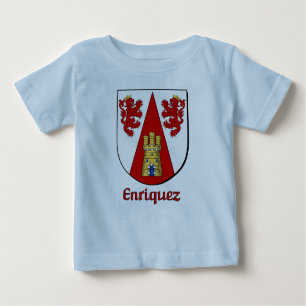 Camiseta Para Bebê Enriquez Family Shield Criança Organic Creeper