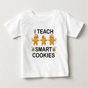 Camiseta Para Bebê Ensino Biscoitos Inteligentes Engraçados De Volta 