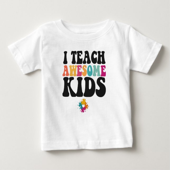 Camiseta Para Bebê Ensino Crianças Incríveis Ensinando Consciência Au (Frente)