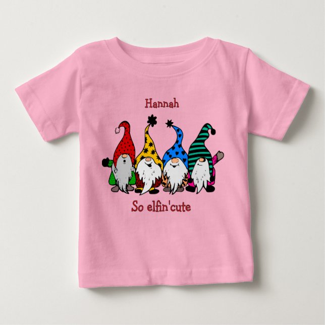 Camiseta Para Bebê Então, Elfin'Cute Toddler T-Shirt (Frente)