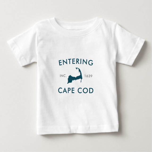 Camiseta Para Bebê Entrando no Cabo Cod Est 1639 (Frente)