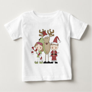 Camiseta Para Bebê Entrevistas com Reindeer e Elves