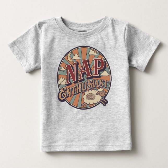 Camiseta Para Bebê Entusiasta de Sonecas (Frente)