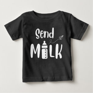 Camiseta Para Bebê Enviar Leite