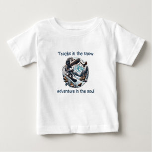 Camiseta Para Bebê Epic Snowy Mountain Adventures com animais selvage