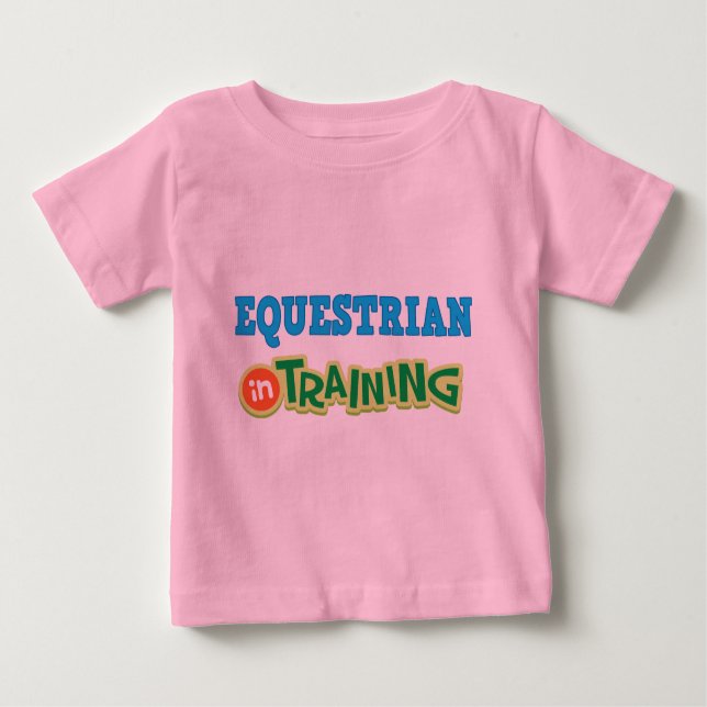 Camiseta Para Bebê Equestrian no treinamento (futuro) (Frente)