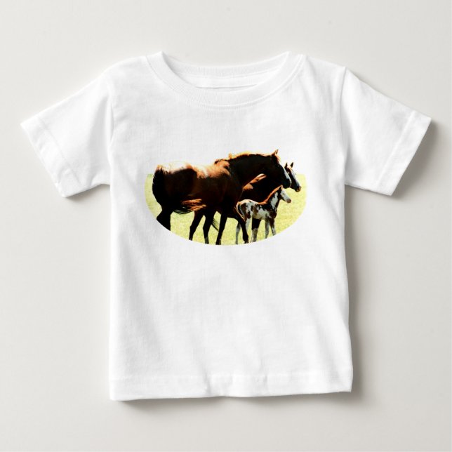 Camiseta Para Bebê Equídeos e Fotos (Frente)
