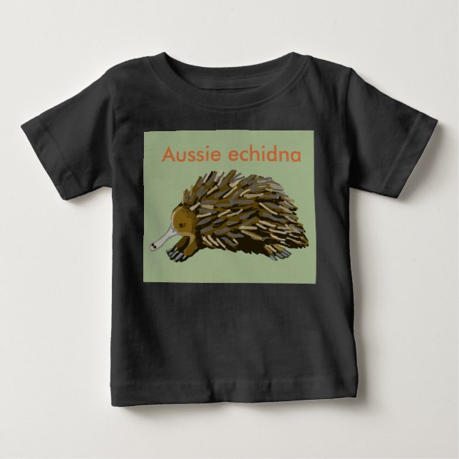 Camiseta Para Bebê Equidna australiana (Frente)
