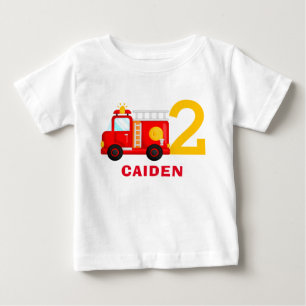 Camiseta Para Bebê Equipamento de Festa de aniversário de Bombeiros