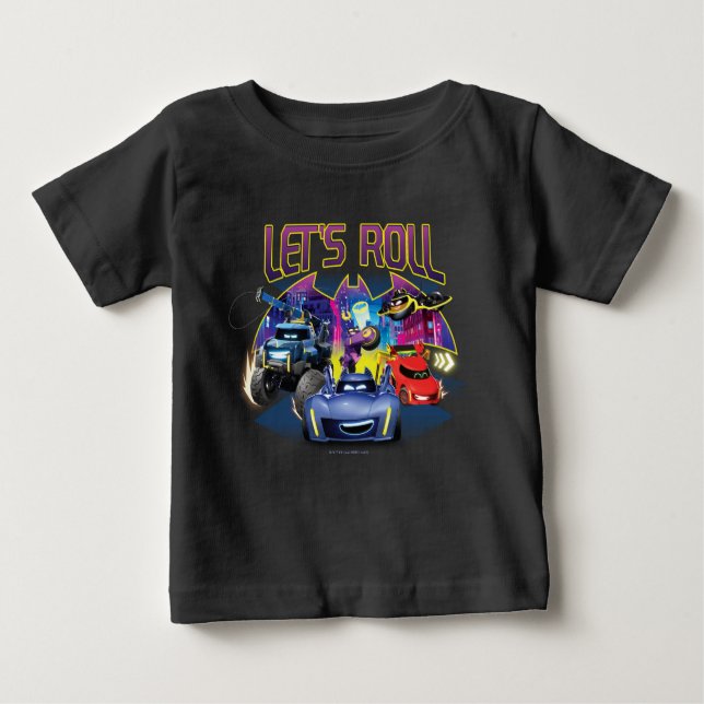 Camiseta Para Bebê Equipe BatWheels™ - Roll de Vamos (Frente)