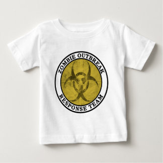 Camiseta Para Bebê Equipe da resposta da manifestação do zombi