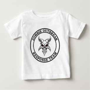 Camiseta Para Bebê Equipe da resposta da manifestação do zombi
