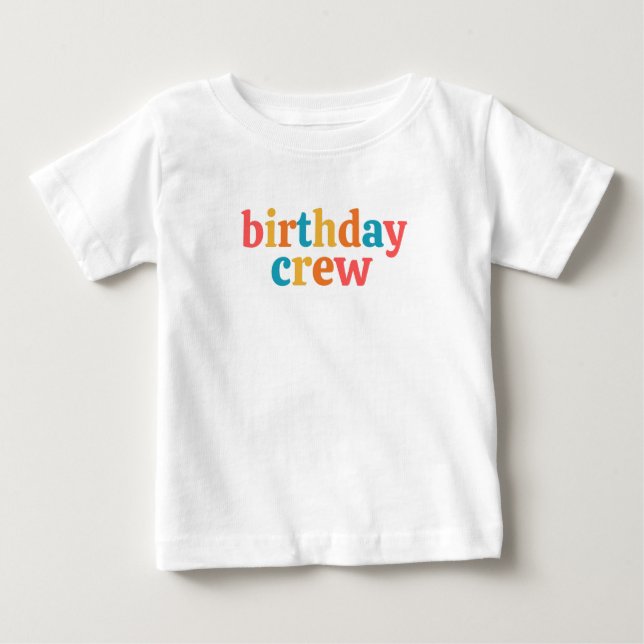 Camiseta Para Bebê equipe de aniversário (Frente)