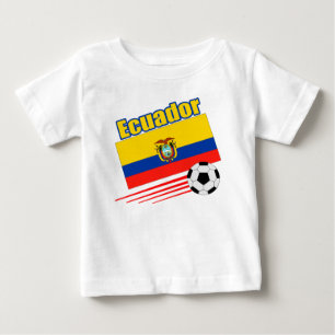 Camiseta Para Bebê Equipe de futebol de Equador