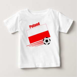 Camiseta Para Bebê Equipe de futebol polonesa