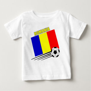 Camiseta Para Bebê Equipe de futebol romena