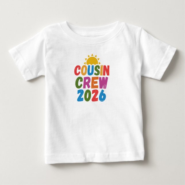 Camiseta Para Bebê Equipe de primos  (Frente)