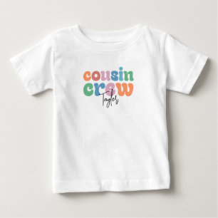 Camiseta Para Bebê Equipe de Primos Groovy Personalizada