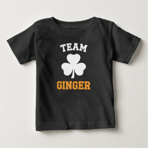 Camiseta Para Bebê Equipe de Ruivo Gengibre Divertido Irlandês Dia de