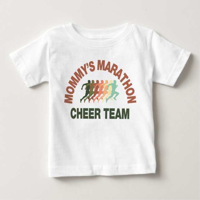Camiseta Para Bebê equipe do elogio da maratona da mamã (Frente)