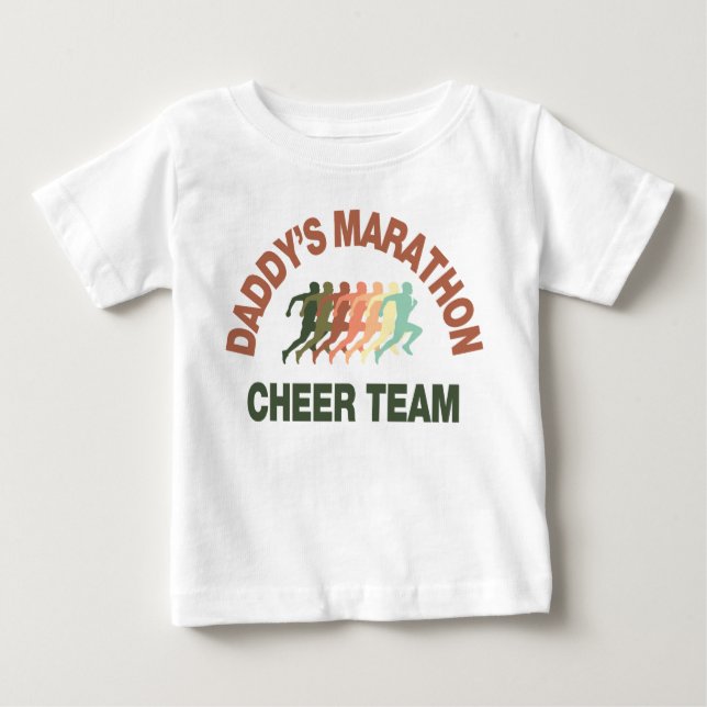 Camiseta Para Bebê equipe do elogio da maratona do pai (Frente)