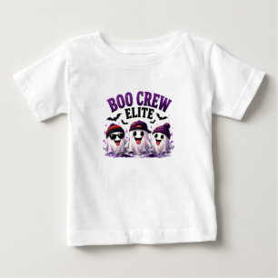 Camiseta Para Bebê 🎃 Equipe Fantasma Divertida Dito de Halloween 👻