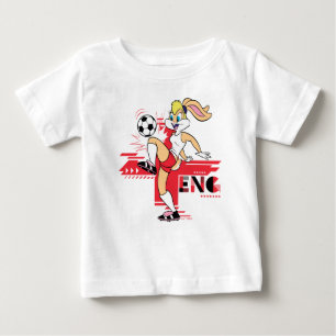 Camiseta Para Bebê Equipe Inglaterra Futebol Gráfico da Lola Bunny