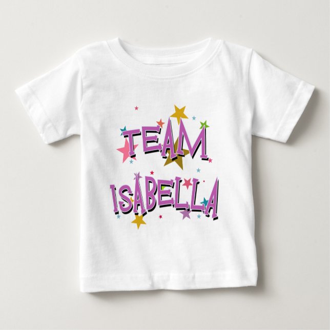 Camiseta Para Bebê EQUIPE ISABELLA customizável (Frente)