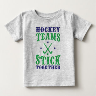 Camiseta Para Bebê Equipes de Hóquei em Campo Se Juntam