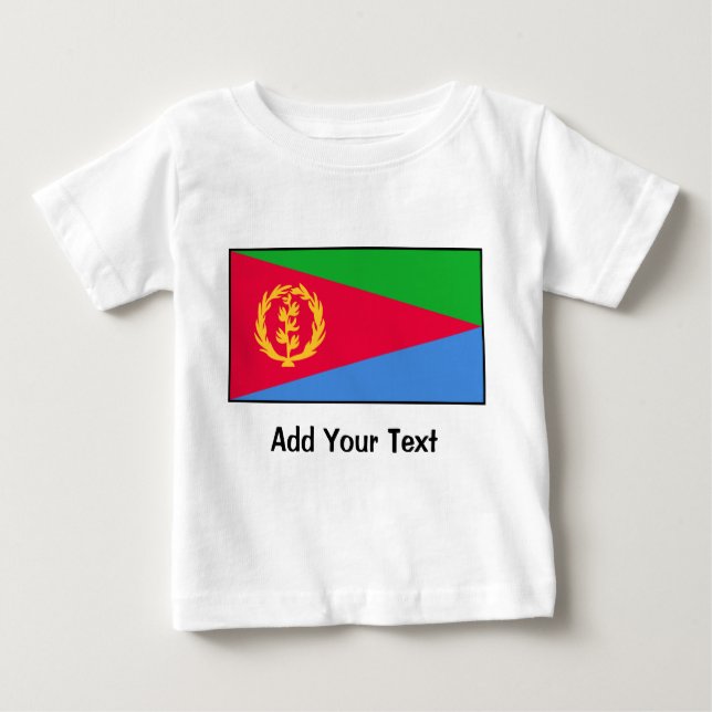 Camiseta Para Bebê Eritrea - bandeira do Eritrean (Frente)