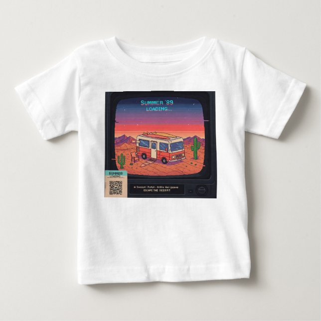 Camiseta Para Bebê Erro de Verão Retroativo 404 T-Shirt | Arte com fa (Frente)