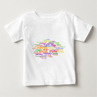 Camiseta Para Bebê Ervas e especiarias Wordle