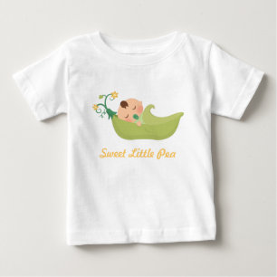 Camiseta Para Bebê Ervilha Doce em um Vagem para Bebê Menino