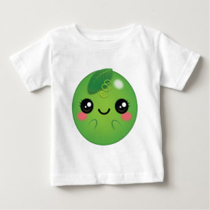 Camiseta Para Bebê Ervilha Kawaii