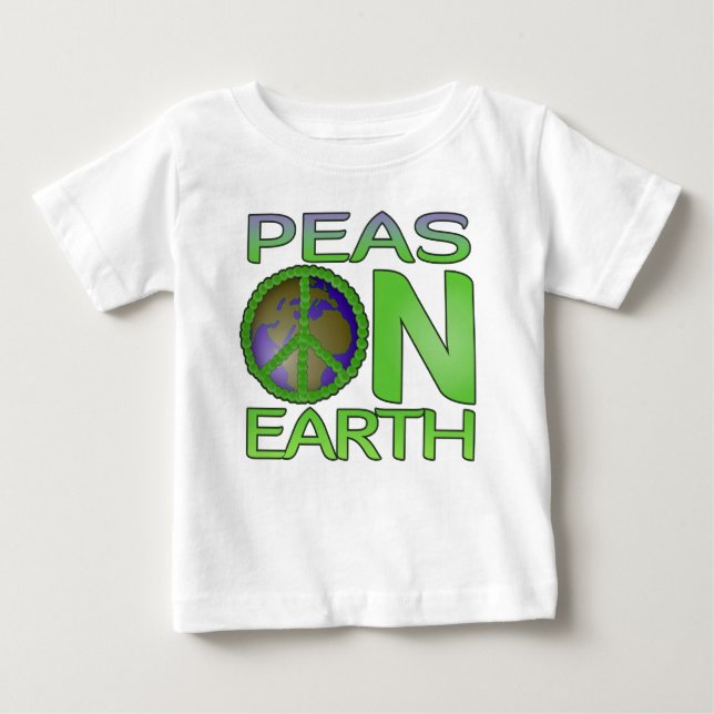 Camiseta Para Bebê Ervilhas na Terra (Frente)
