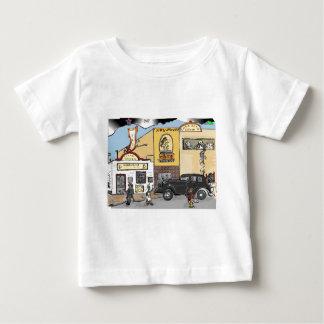 Camiseta Para Bebê Esboço dos desenhos animados da taberna de Texas