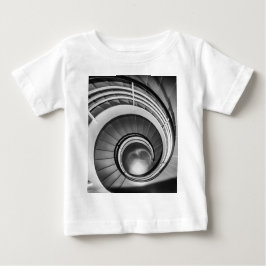 Camiseta Para Bebê Escada Circular BW