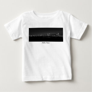 Camiseta Para Bebê Escala de Cinza do Skyline Dawn Pano