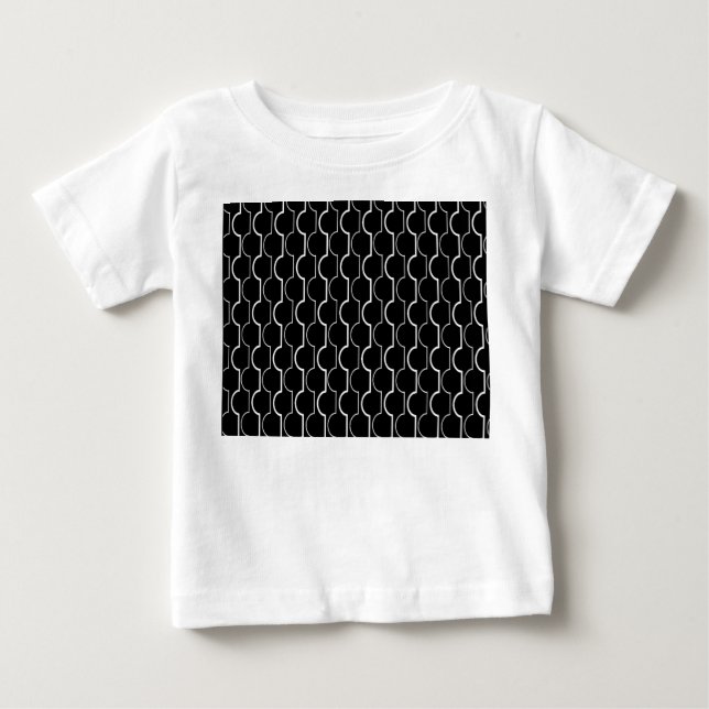 Camiseta Para Bebê Escamas Pretas (Frente)