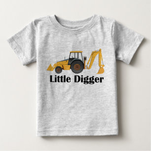 Camiseta Para Bebê Escavador pequeno - t-shirt fino do jérsei do beb